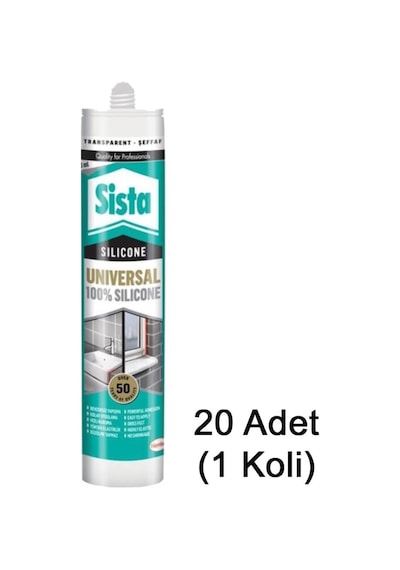 Sista Şeffaf Silikon 280 Ml Henkel (20 Adet) Şeffaf