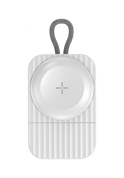 W26 Apple Uyumlu Watch Manyetik Taşınabilir Usb Şarj Cihazı Beyaz Type-c
