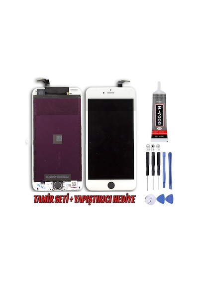 Apple Uyumlu iPhone 6 Plus Lcd Ekran A Kalite Beyaz Montaj Kiti