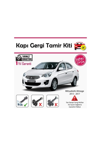 Barrer Mitsubishi Attrage Kapı Gergi (Limitör) Tamir Kiti 2013-2017