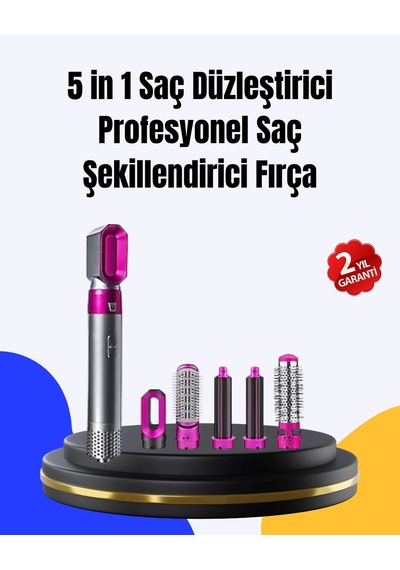Mey İthalat 5 Parça Saç Şekillendirme Seti Düzleştirme Dalga Ve Bukle Yapma Diğer