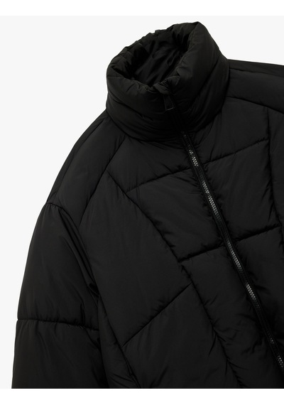 Koton Polar Cepli Dik Yaka Uzun Kollu Fermuarlı Su İtici Crop Şişme Mont Siyah 6wak20086ew Siyah Koton Polar Cepli Dik Yaka Uzun Kollu Fermuarlı Su İtici Crop Şişme Mont Siyah 6wak20086ew Siyah