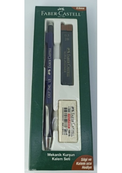 Faber Grip 1345 Mavi 0.5mm Kalem-silgi-uç Mavi
