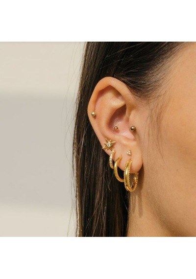 Cerrahi Çelik Top Piercing Tragus Helix Lob Conch Kııkırdak 6 Mm Gold Renk Gold