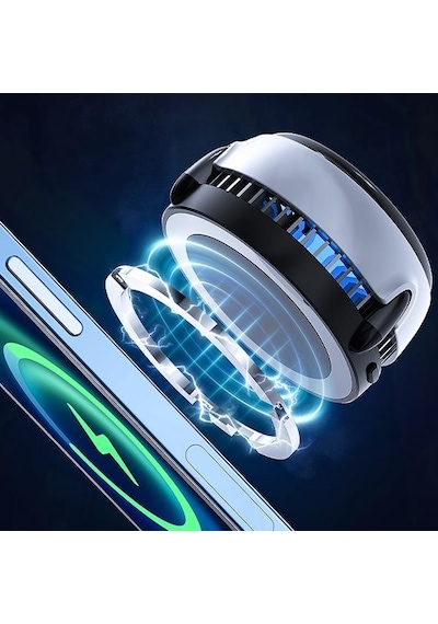 Polham 15w Magsafe Kablosuz Şarjlı Apple Uyumlu iPhone 12,13,14 İçin Telefon Soğutucu Ve Kablosuz Şarj, Süpercool