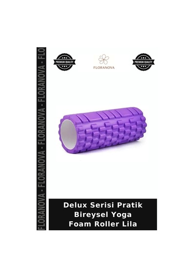 Delux Serisi Pratik Bireysel Yoga Foam Roller Lila