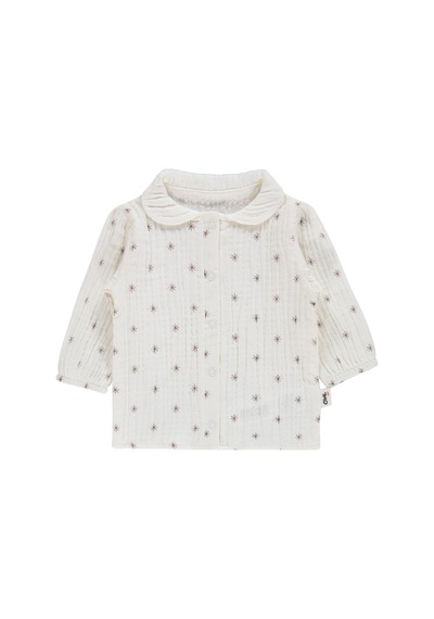 Civil Baby Yıldız Empirme 3-12 Ay Pijama Takımı - Kahverengi Acı Kahverengi