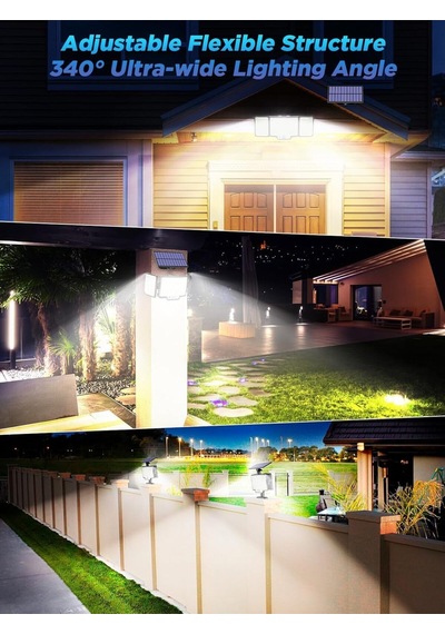 Sigrill 212 Led Güneş Enerjili Hareket Sensörlü Işık 2'li Paket Ip65, 3 Modlu, 340 Aydınlatma