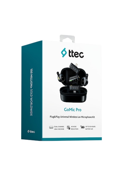 Ttec GoMic Pro 2’li Evrensel Kablosuz Yaka Mikrofon Kiti