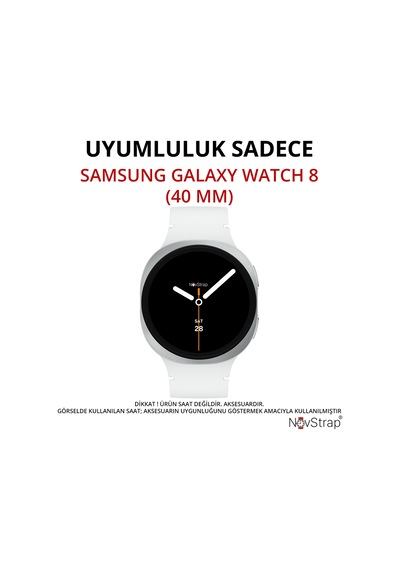 Novstrap Samsung Galaxy Watch 8 40mm İle Uyumlu Ekran Koruyucu 9h Temperli Cam Kolay Uygulama Aparat