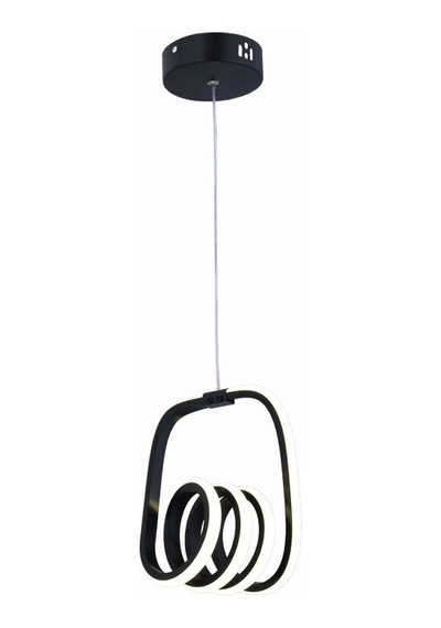 Moi Tek Top Led Sarkıt Avize,siyah 3 Renk Yanabilen Led Avize, Modern Salon Oda Led Avize