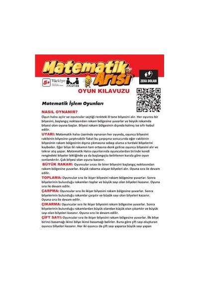 Zeka Dolabı Matematik Arısı Toplama - Çıkarma - Çarpma - Çarpım