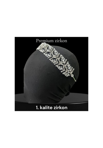 Zirkon Elite Band-premium Kalite Zirkon Taç, Özel Tasarım Gelin Aksesuarı Gelin Saç Bandı Beyaz - 801943586 Beyaz
