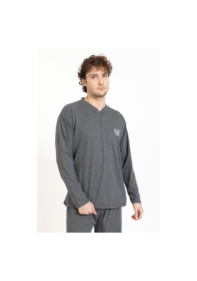 Lukitus Büyük Beden Battal Erkek Pijama Takımı Rimol-bb Füme