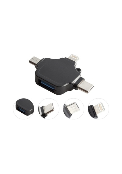 5003 Lightning Apple Uyumlu iPhone Type-C Micro Usb Dişi Çevirici Adaptör