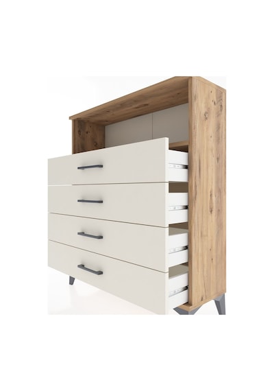 Arges Şifonyer Tek Raflı 4 Çekmeceli 88x30x106 Çam-aytaşı Atlas Çam