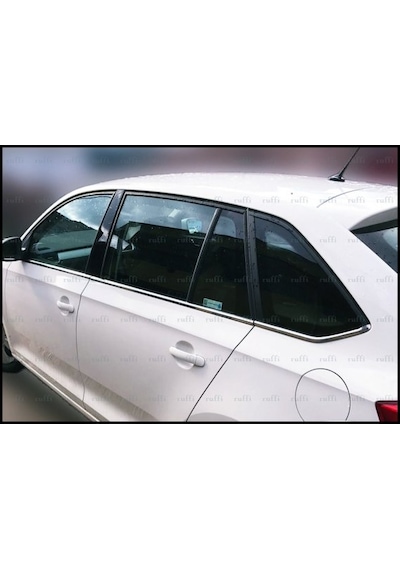 Ebal Otomotiv Skoda Rapid Spaceback Krom Cam Çıtası 8 prç.2013 ve üzeri P.Çelik