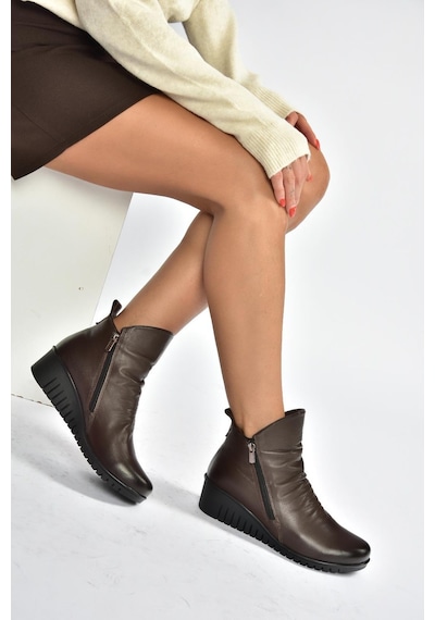 Fox Shoes V324200303 Kahverengi Hakiki Deri Dolgu Tabanlı Kadın Bot Kahverengi-hakiki Deri Fox Shoes V324200303 Kahverengi Hakiki Deri Dolgu Tabanlı Kadın Bot Kahverengi-hakiki Deri