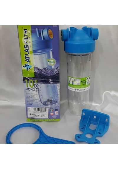 Atlas Daire Girişi Tekli Filtre Kabı 10'' Housıng 3/4
