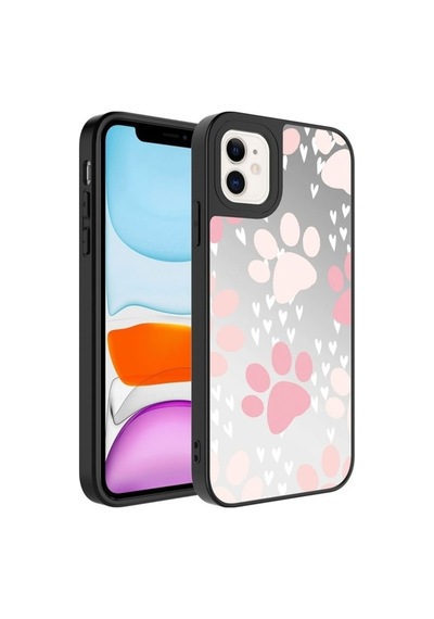 Apple Uyumlu iPhone 11 Kılıf Aynalı Desenli Kamera Korumalı Parla