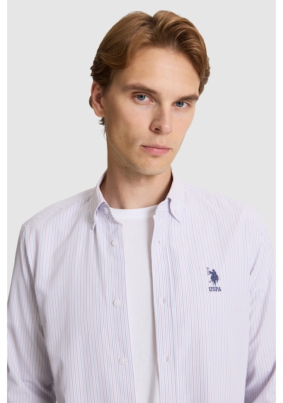 U.S. Polo Assn. U.s. Polo Assn. Erkek Lila Gömlek Desenli 50324659-vr034