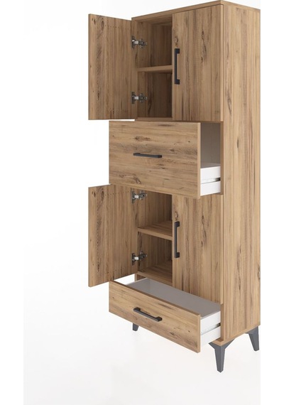 Arges Dolap 4 Raflı 2 Çekmeceli 4 Kapaklı 60x30x163 Çam-çam Çam Arges Dolap 4 Raflı 2 Çekmeceli 4 Kapaklı 60x30x163 Çam-çam Çam
