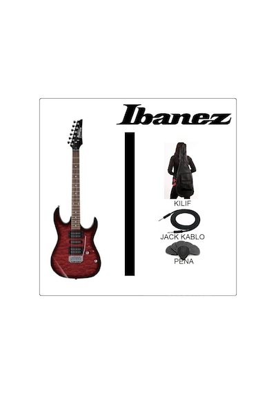 Ibanez Grx70Qa-Trb Elektro Gitar (Kılıf+Askı+Pena+Jak Kablo)