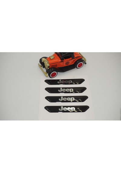 Jeep Logo Kapı Kenarı Koruma Metalize Damla Desen 3M Band