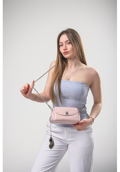 Ççs 18226 Kadın Çapraz Asklı Çanta Pudra