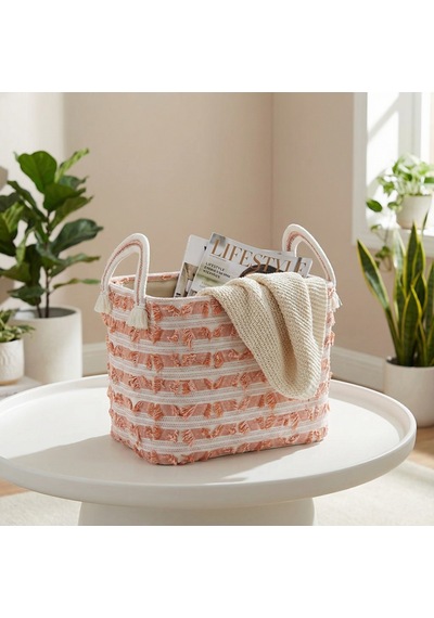 Koçtaş Dekoratif Sepet Turuncu 32 x 22 x 26 CM Çok Renkli