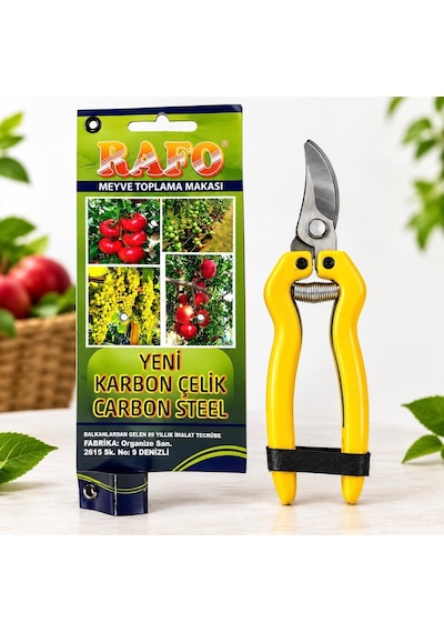 Rafo Karbon Çelik Meyve Toplama Makası Eğik Ağız