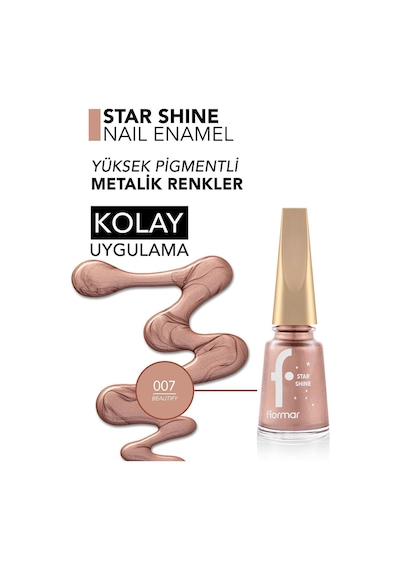 Flormar Metalik Parlak Oje - Star Shine Nail Enamel - 007 Beautıfy-8690604564170