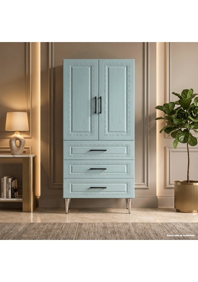 Hallstatt Çok Amaçlı Dolap 60 Cm 2 Kapak 3 Çekmece Su Yeşili Dişbudak - Çok Amaçlı Raflı Dolap Beyaz Hallstatt Çok Amaçlı Dolap 60 Cm 2 Kapak 3 Çekmece Su Yeşili Dişbudak - Çok Amaçlı Raflı Dolap Beyaz