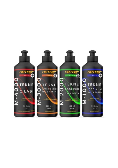 Netfer 4'lü Marin Tekne Pasta Cila Set 4 x 500 Ml