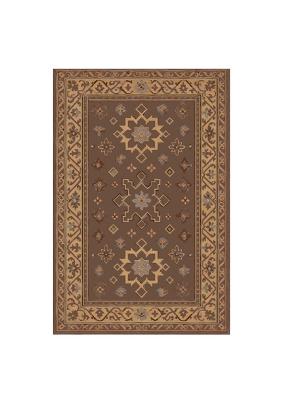 Kartela Halı Rustik Halı Jüt Taban Dokuma Halı Kahverengi - 100 X 150 Cm