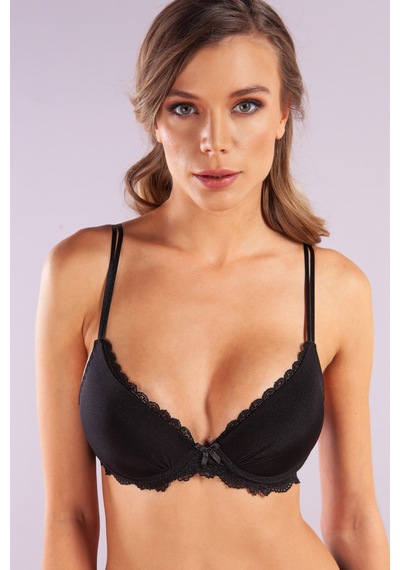 Lenaca Glorin Foam Cup Push Up Bra,siyah Renk Straplez Konforlu Ve Şık Sütyen Çok Renkli