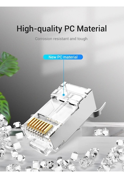 4229 Cat7 Rj45 Jack Internet Patch Kablo Ucu Konnektör Jak (10 Adet)