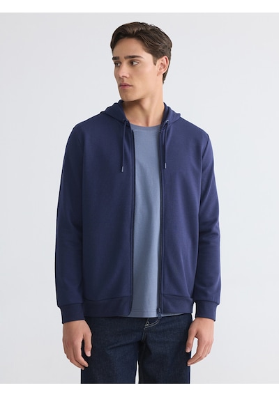 Lcwaıkıkı Basic Lacivert Erkek Fermuarlı Sweatshirt