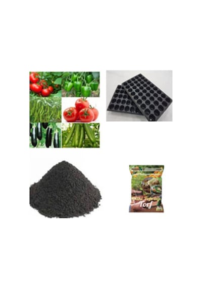 Narım 100 Adet Karışık Sebze Tohumu + Toprak+Solucan Gübresi Ve
