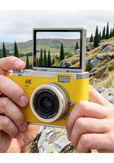 Vlog Kamera 48 Mp Flip Ekranlı Uczzzlk007fotoğrafmakinesisarı-4