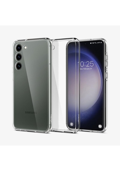 Spigen Samsung Galakxy Uyumlu S23 Plus Kılıf Spigen Ultra Hybrid Crystal Clear Şeffaf