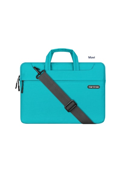 Laptop Çantası Apple Uyumlu MacBook Çantası 15 İnç Omuz Çantası Notebook Bilgisayar Evrak Çantası Askılı Cartinoe MAVİ