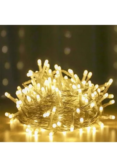 10m 100 Led Damla Uçlu Gün Işığı Şeffaf Kablo
