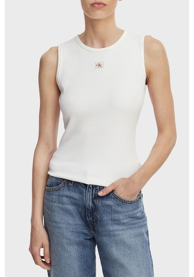Calvin Klein Bayan Top Lv047f246g Yaf Beyaz