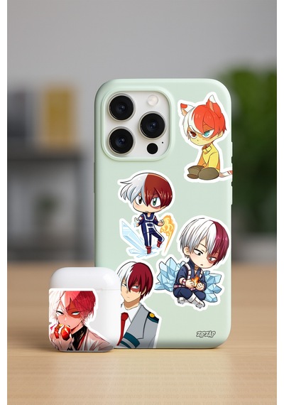 Shoto Todoroki Anime Sticker Paketi 20 Adet My Hero Academia Çok Renkli