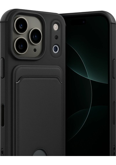 Flzdgnkr Newface Apple Uyumlu iPhone 17 Pro Kelvin Kartvizitli Silikon - Siyah