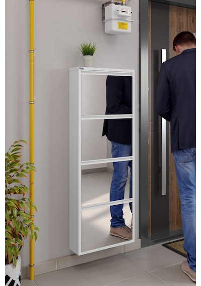 Ceha 4'lü Metal Ayakkabılık Kar Beyaz/Aynalı K.AYK-4/A/P9003 Beyaz Ceha 4'lü Metal Ayakkabılık Kar Beyaz/Aynalı K.AYK-4/A/P9003 Beyaz