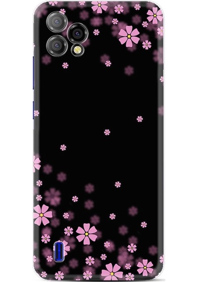 Reeder P13 Blue Plus 2022 Kılıf Boyun Askılı Black Flowers 1391
