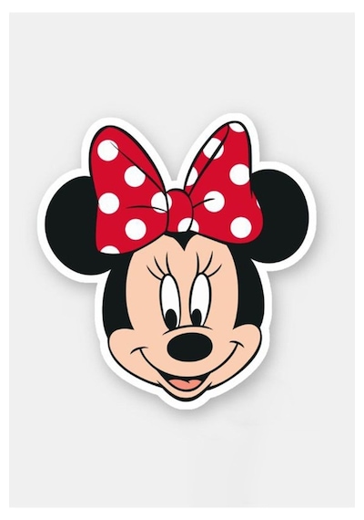 Minnie Mouse Araba, Motorsiklet, Kask, Laptop, Cam Sticker 13x12 Cm
