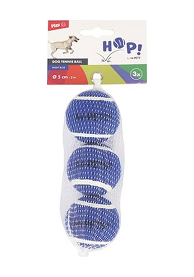 M-pets Hop Tenis Topu Köpek Oyuncağı Mavi 3lü 5 Cm 244-50053.01